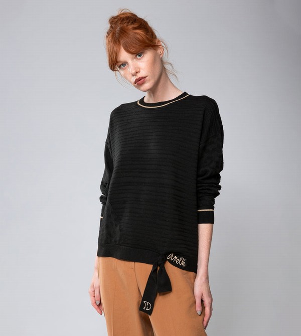 Πουλόβερ Anekke Black Shōen Crew Neck | 68391VEMF