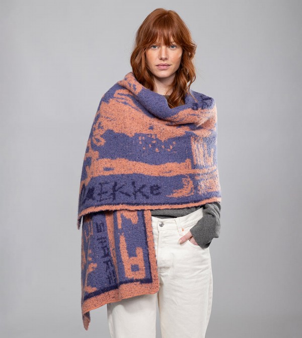 Κασκολ Anekke Blue And Terracotta Contemporary. | 61493TIGF