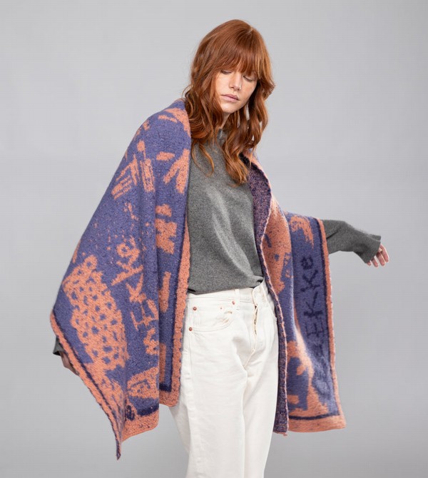 Κασκολ Anekke Blue And Terracotta Contemporary. | 61493TIGF