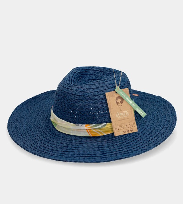 καπελα Anekke Navy Blue Raffia | 43958MXUI