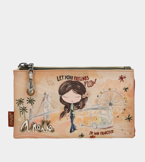 πορτοφολια Anekke Peace & Love Camel Flexible Rfid | 69021EURT