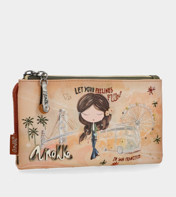 πορτοφολια Anekke Peace & Love Camel Flexible Rfid | 69021EURT