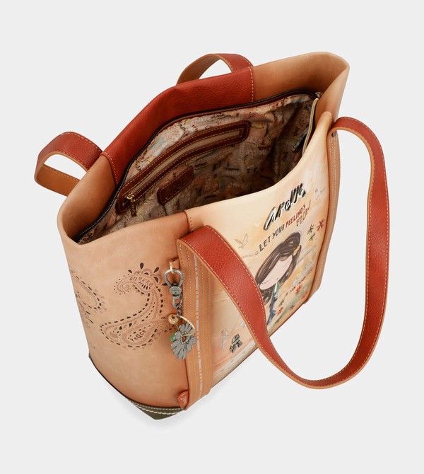 τσάντεσ ώμου Anekke Peace & Love Camel Shopping | 68240DEUH