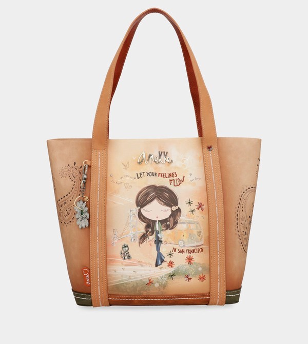 τσάντεσ ώμου Anekke Peace & Love Camel Shopping | 68240DEUH