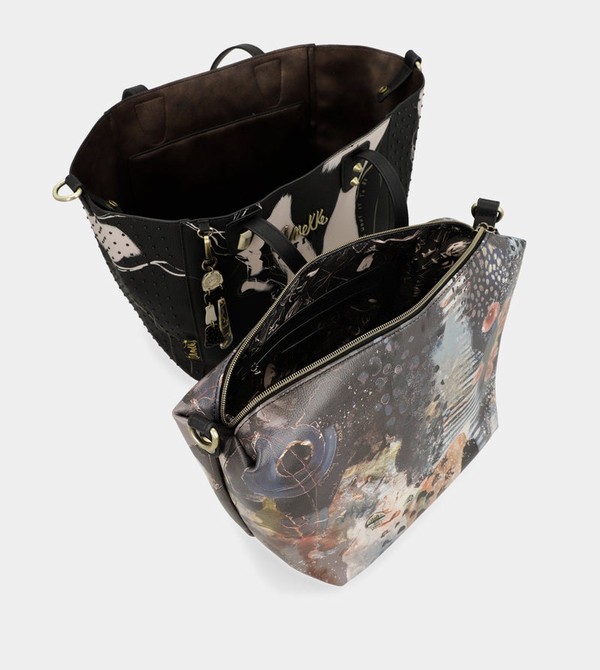 τσάντεσ tote Anekke Large Black Shopper Nature Shodō | 84217MQHL