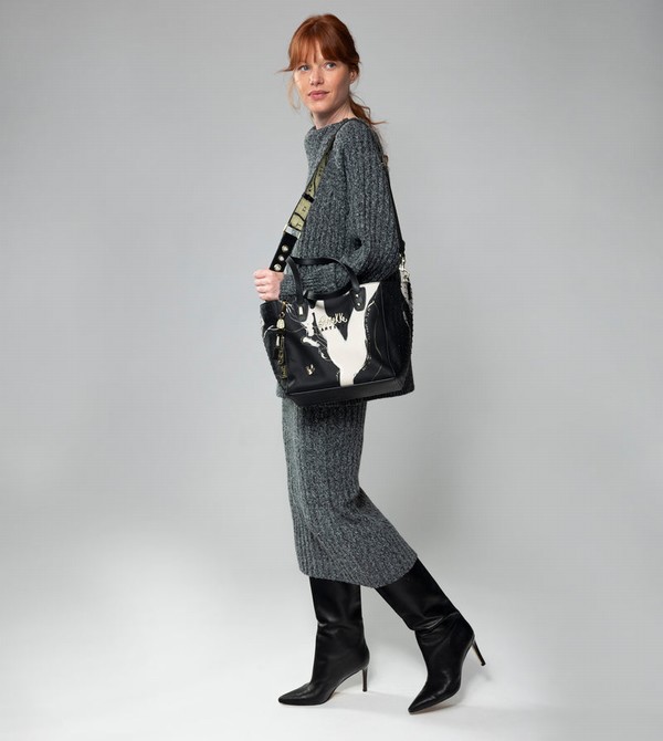 τσάντεσ tote Anekke Large Black Shopper Nature Shodō | 84217MQHL
