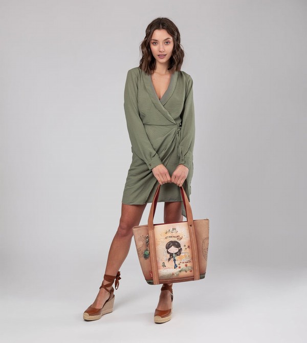 τσάντεσ tote Anekke Peace & Love Camel Shopping | 79280HAJQ